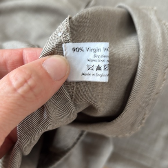 ESKANDAR wool silk pants beige grey size 1 medium (small large) - Picture 3 of 6